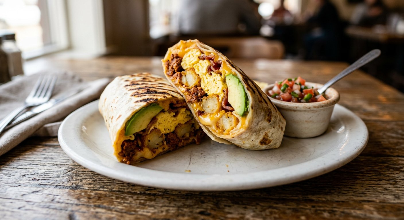 Rigo's Breakfast Burrito at Rigo's Cafe